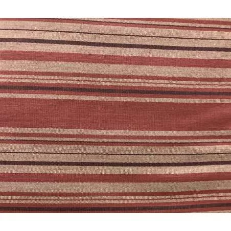 Marcus Fabrics Classic Wovens, Tessuto Tinto in Filo a Righe Beige Rosso e Marrone