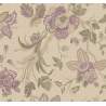 Marcus Fabrics Drywall Prints, Tessuto Fondo Beige con Fiori Viola e Verdi Marcus Fabrics - 1