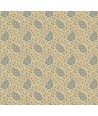 Marcus Fabrics Journey to America, Tessuto Fondo Beige con Disegno Fiori Azzurro Marcus Fabrics - 1