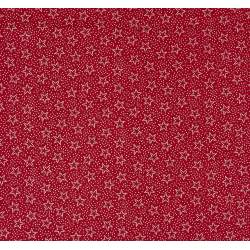 Fabric Traditions, Tessuto Fondo Rosso con Stelle e Puntini Bianchi Fabric Traditions - 1