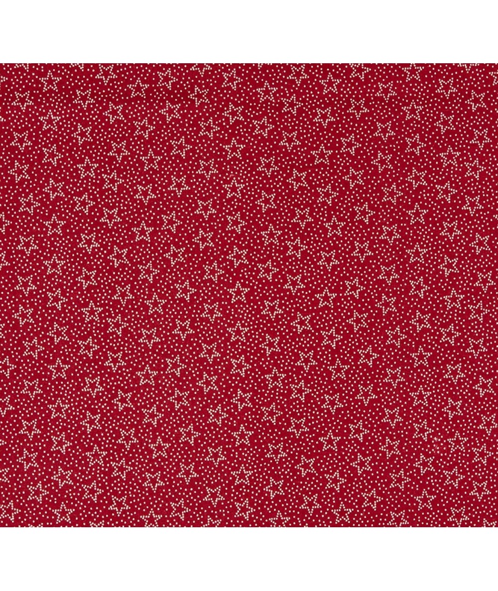 Fabric Traditions, Tessuto Fondo Rosso con Stelle e Puntini Bianchi Fabric Traditions - 1 Fabric Traditions, Tessuto Fondo Rosso con Stelle e Puntini Bianchi Fabric Traditions - 1