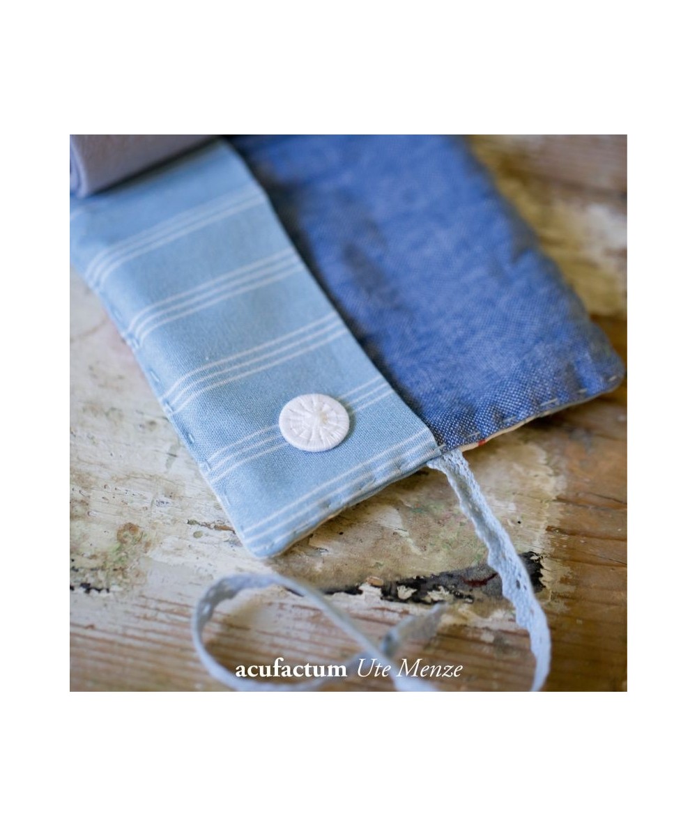 Acufactum Tessuto di cotone con Righe Blu Polvere Acufactum - 3