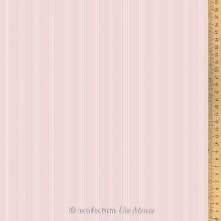 Acufactum Tessuto di cotone con Righe Rosa Antico