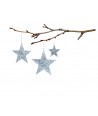 Tilda Stelle Glitterate Argento, 17 Stelle