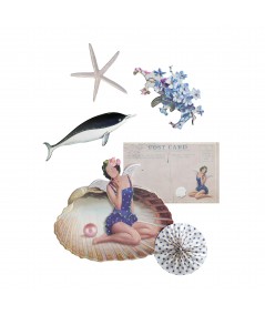 Tilda Sagome, Tags e Mini Cartoline a tema Marino Tilda Fabrics - 1