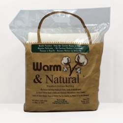 Imbottitura in Cotone Naturale, Queen 90 x 108 pollici - Warm & Natural