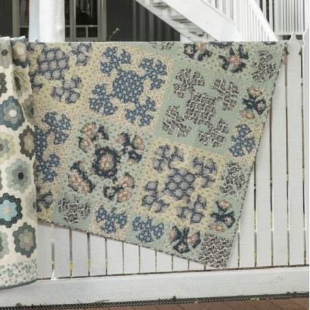 Cara Fleur Quilt, Make it Blue - Kit di Tessuti