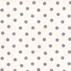 Moda Fabrics, Tessuto Crema con Pois Grigio