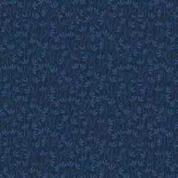 Wilmington Prints Essentials Basics, Tessuto Blu con Piccoli Germogli
