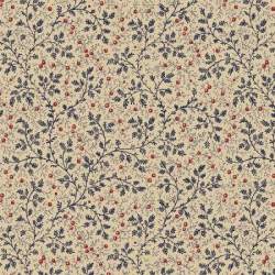 Windham Fabrics Quilt Back 108'', Tessuto Beige con Vigna Blu e Bacche Rosse Windham Fabrics - 1