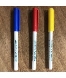 Set di 3 penne cancellabili per superfici acriliche. Include i colori blu, rosso e giallo. Sew Steady - 1
