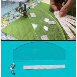 Starter kit - piedino ad attacco basso per trapuntare e righello