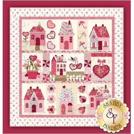 Sweetheart Houses, Cartamodello Quilt Shabby Fabrics