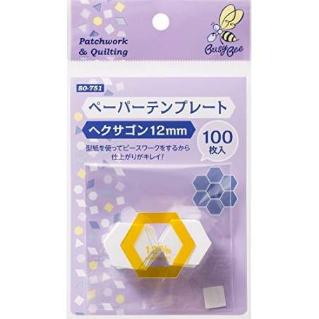 100 Esagoni di carta da 12 mm per lato