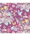 Tilda Gardenlife, Tessuto Viola con Fiori e Uccelli Tilda Fabrics - 1