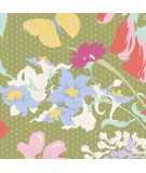 Tilda Gardenlife, Tessuto Verde con Fiori e Uccelli Tilda Fabrics - 2