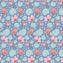 Tilda Gardenlife, Tessuto Blu con Nasturzi Tilda Fabrics - 1