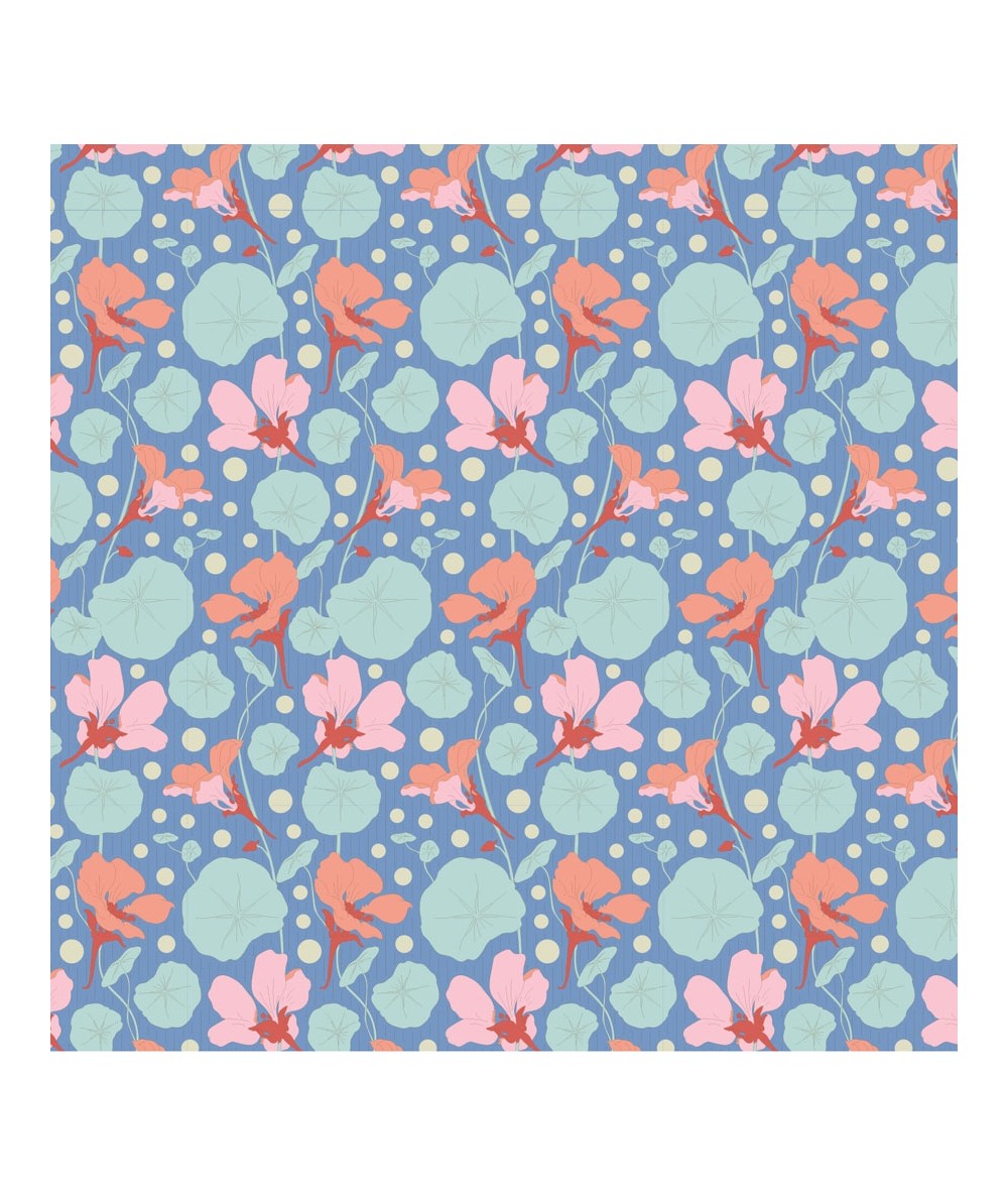 Tilda Gardenlife, Tessuto Blu con Nasturzi Tilda Fabrics - 1 Tilda Gardenlife, Tessuto Blu con Nasturzi Tilda Fabrics - 1