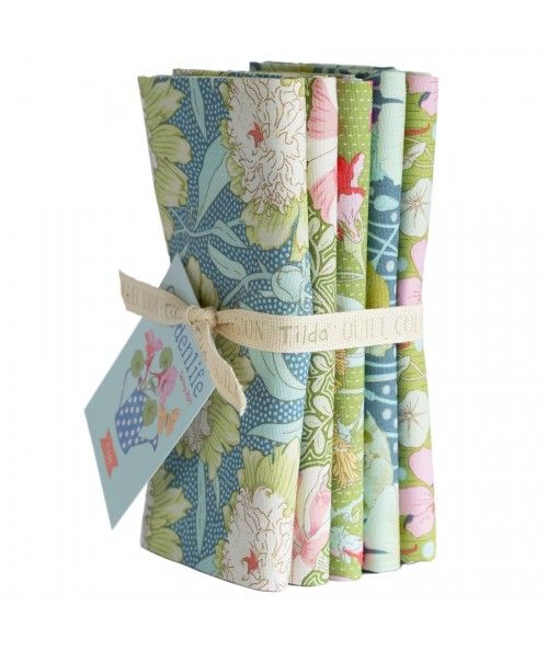 Tilda Gardenlife, 5 Fat Quarter 50 x 55 cm - Verde Tilda Fabrics - 1
