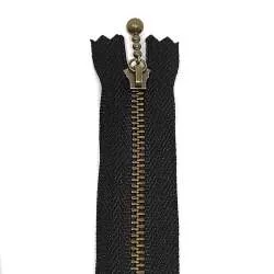 Cerniera Zip Giapponese in metallo - Nera