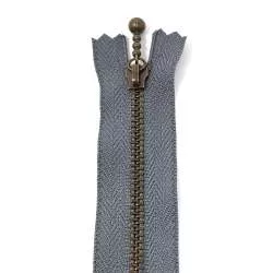 Cerniera Zip Giapponese in metallo - Azzurra