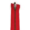 Cerniera Zip Giapponese in metallo - Rossa