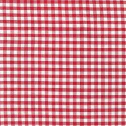 Robert Kaufman, Carolina Gingham Collection, Tessuto Tinto in Filo a Quadretti Bianco e Rosso
