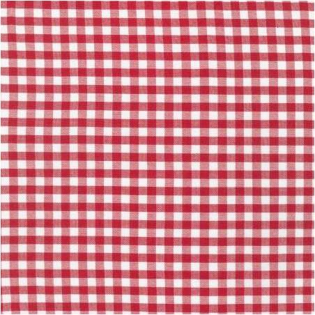 Robert Kaufman, Carolina Gingham Collection, Tessuto Tinto in Filo a Quadretti Bianco e Rosso