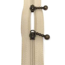 Cerniera Zip Giapponese in metallo con Doppio Cursore - 40 cm Roberta De Marchi - 2