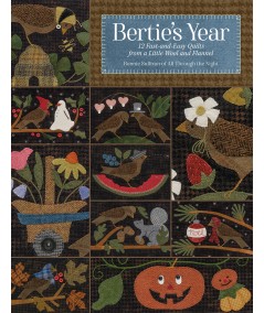 Bertie's Year - 12 Fast-and-Easy Quilts from a Little Wool and Flannelby Bonnie Sullivan Martingale - 1