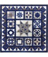 Star Spangled in Blue, Paper Pieced Block of the Month