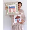 Patchwork House Pillows - Kit di Tessuti Giapponesi per due Cuscini