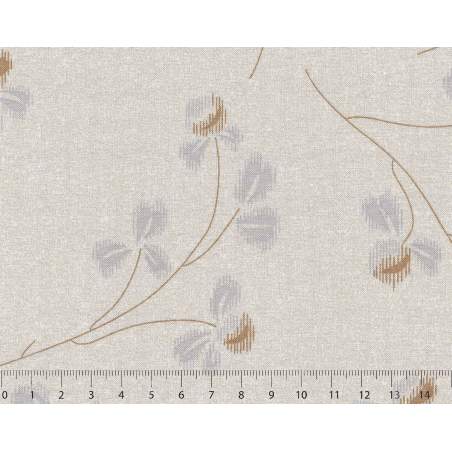 26th Centenary Collection by Yoko Saito, Tessuto Beige con Rami e Fiori