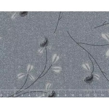 26th Centenary Collection by Yoko Saito, Tessuto Blu con Rami e Fiori Sojitz Fashion - 1