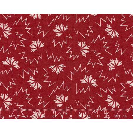 26th Centenary Collection by Yoko Saito, Tessuto Rosso con Disegni Bianchi Sojitz Fashion - 1