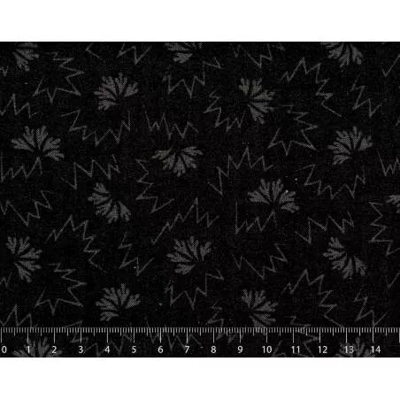 26th Centenary Collection by Yoko Saito, Tessuto Nero con Disegni Sojitz Fashion - 1