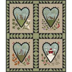 Maywood Studio Seasons of the Heart, Kit per Quilt 40 x 48 pollici con Flanelle già tagliate