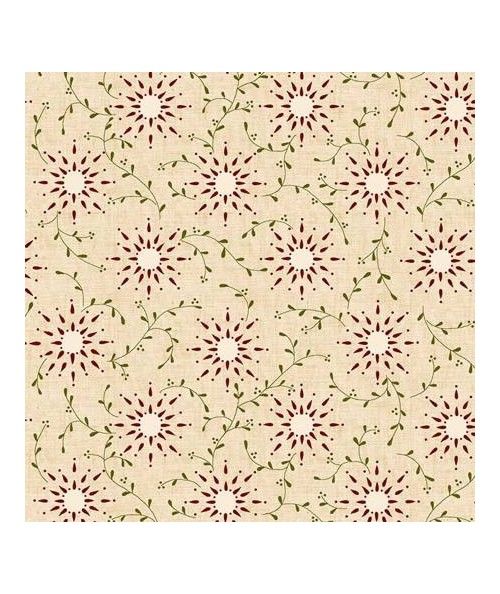 Henry Glass Prairie Vine Quilt Backing by Kim Diehl Collection, Tessuto Verde con Scintille Chiare Henry Glass - 1