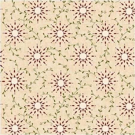 Henry Glass Prairie Vine Quilt Backing by Kim Diehl Collection, Tessuto Crema con Scintille Chiare