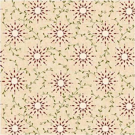 Henry Glass Prairie Vine Quilt Backing by Kim Diehl Collection, Tessuto Crema con Scintille Chiare Henry Glass - 1