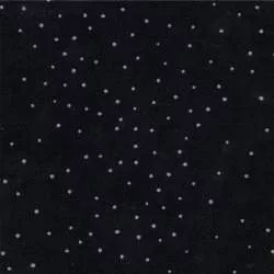 Moda Fabrics, Puzzle Pieces, Tessuto Nero con Pois Bianchi