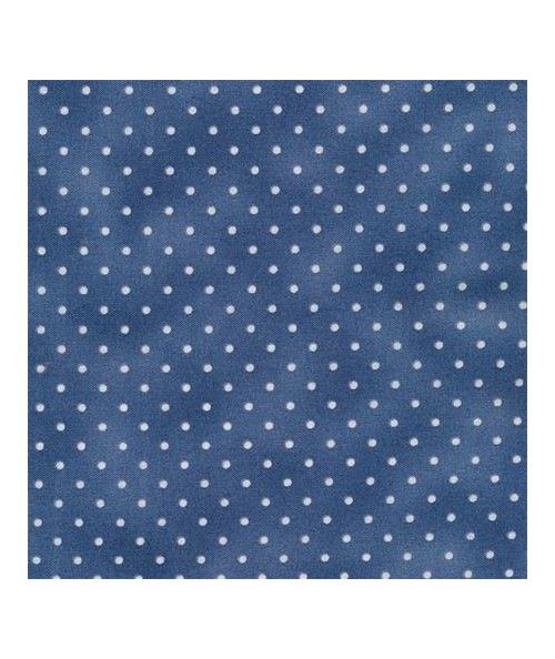 Maywood Studio, Beautiful Basics, Tessuto Blu a Pois Bianchi