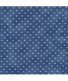 Maywood Studio, Beautiful Basics, Tessuto Blu a Pois Bianchi
