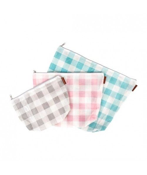 Gingham on the Go 3 Piece Project Bag Set, Set 3 Bustine Portalavoro It's Sew Emma - 1
