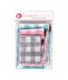 Gingham on the Go 3 Piece Project Bag Set, Set 3 Bustine Portalavoro