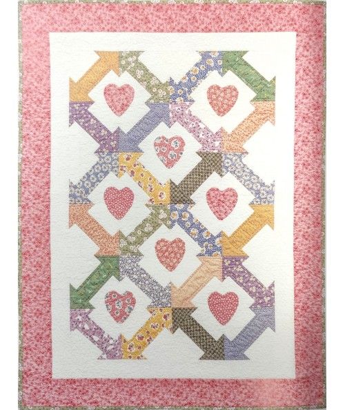 Thirties Hearts and Arrows dal libro The Big Book of Baby Quilts - Kit di Tessuti Roberta De Marchi - 1