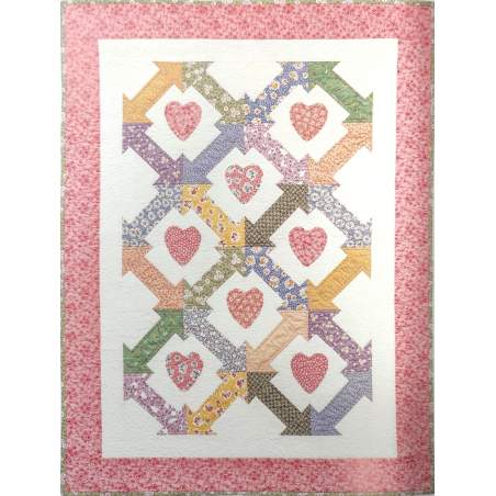 Thirties Hearts and Arrows dal libro The Big Book of Baby Quilts - Kit di Tessuti