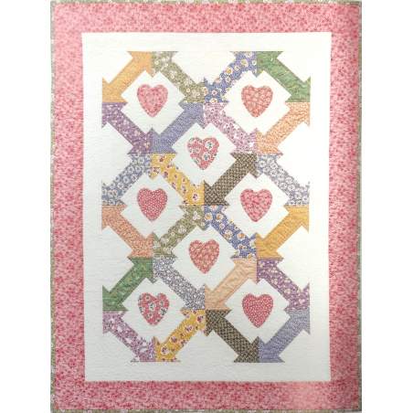 Thirties Hearts and Arrows dal libro The Big Book of Baby Quilts - Kit di Tessuti Roberta De Marchi - 1