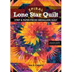 Spiral Lone Start Quilt, Strip & paper-pieced medallion quilt by Jan P. Krentz