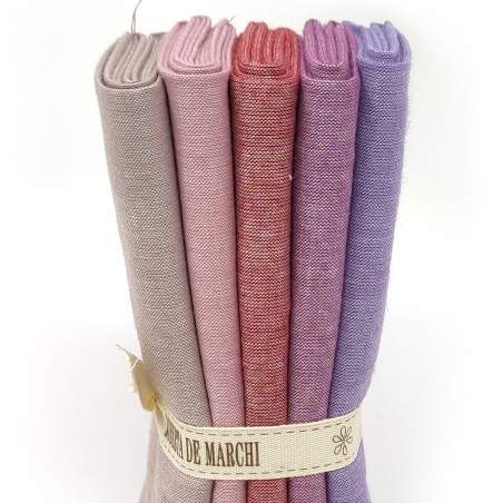 Tilda Chambray Basics, 5 Fat Quarter 50 x 55 cm - Viola Lavanda